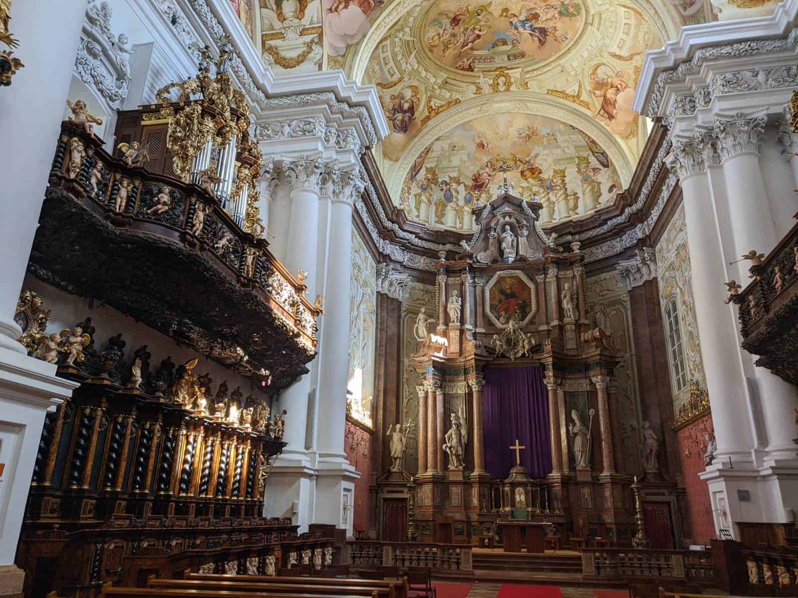 Within the basilica at St Florian