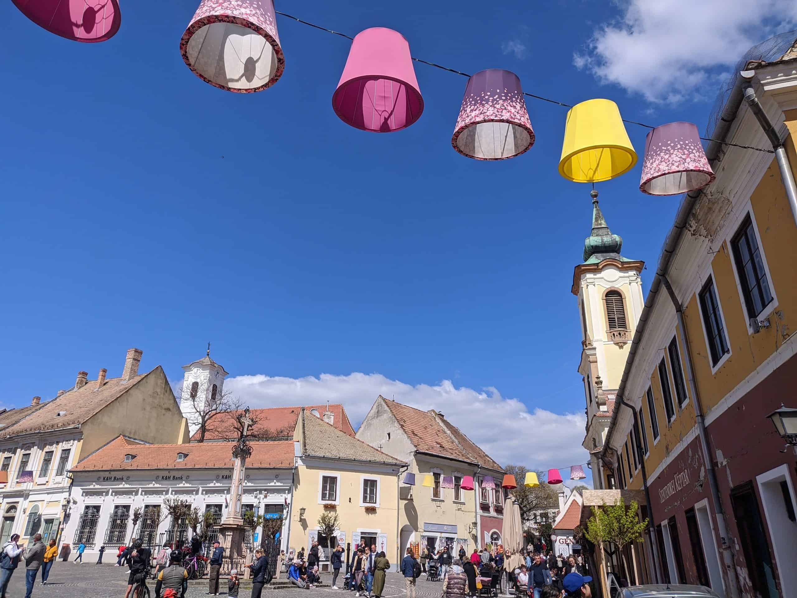 The old town of Szentendre, abuzz with activity